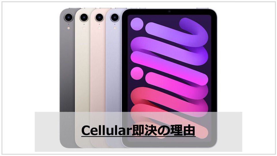 iPad mini6の「Wi-Fi＋Cellular」モデルを購入した理由【家使いでは不要】