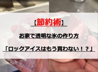 透明な氷の作り方！毎月2,000円の節約術【ロックアイスはもう買わない！？】