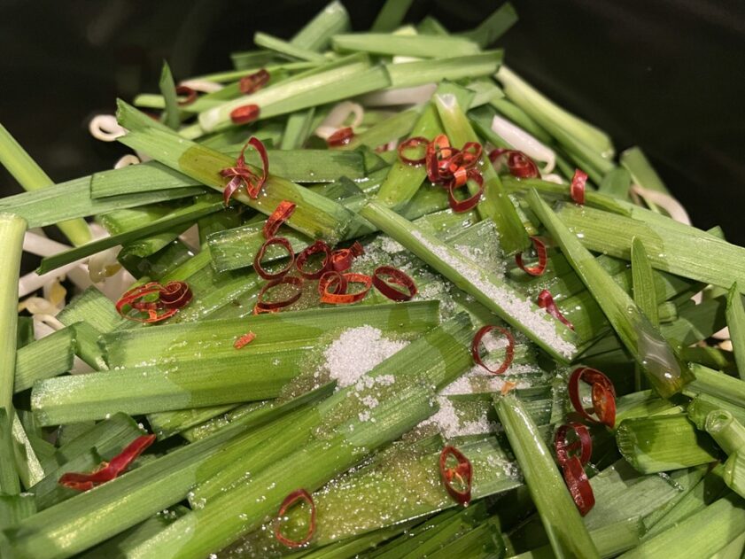 超簡単！ニラもやしナムル【ホットクック 副菜】炒めてもうまい15